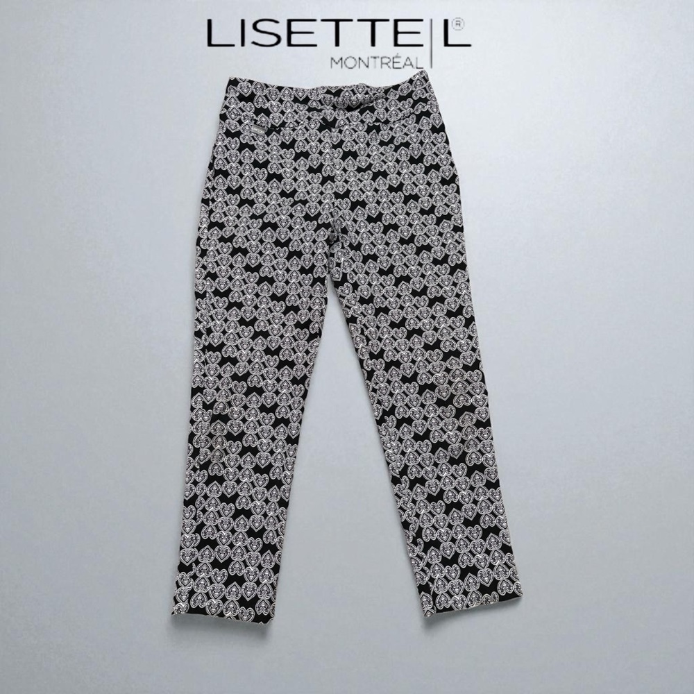 LISETTE Black and White Patterned Capris